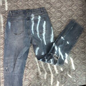 Kneed To Know Distressed Skinny Jeans - Medium Blue Wash